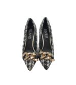 Pantofi dama  River Island 37, material textil, alb negru - imagine 3