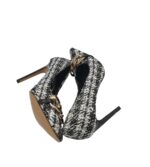 Pantofi dama  River Island 37, material textil, alb negru - imagine 4