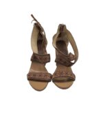 Sandale dama Zara 37, imitatie de piele, bej - imagine 3