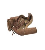 Sandale dama Zara 37, imitatie de piele, bej - imagine 4