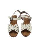 Sandale dama 38, piele, alb - imagine 3
