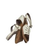 Sandale dama 38, piele, alb - imagine 4