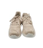Adidasi dama Skechers, 38, material textil, bej - imagine 3
