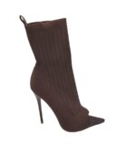 Botine dama vara Ego, 38, material textil, maro