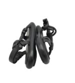 Sandale dama 40, imitatie de piele, negru - imagine 4