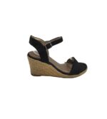 Sandale dama Tamaris, 36, material textil, negru