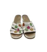 Saboti dama 38, piele, alb - imagine 3