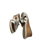 Saboti dama 38, piele, alb - imagine 4