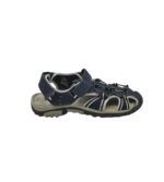 Sandale dama 39, imitatie de piele, material textil, bleumarin