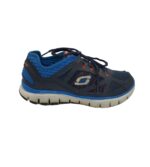 Adidasi barbati Skechers, 45, material textil, negru albastru