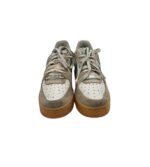Adidasi dama Nike , piele intoarsa, imitatie de piele, alb gri - imagine 3