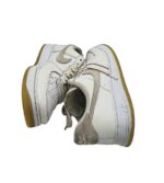 Adidasi barbati Nike, 43, piele intoarsa, piele, alb - imagine 4
