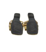 Saboti dama  42, imitatie de piele, auriu - imagine 5