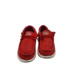Mocasini copii Dude, 33, material textil, rosu - imagine 3
