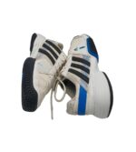 Adidasi dama Adidas, 38, imitatie de piele, material textil, alb - imagine 4