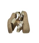 Sandale dama Papaya 38, imitatie de piele, auriu - imagine 4