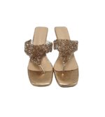 Saboti dama 42, imitatie de piele, auriu - imagine 3