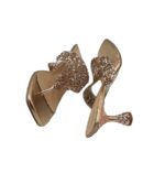 Saboti dama 42, imitatie de piele, auriu - imagine 4