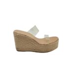 Saboti dama 38, imitatie de piele, transparent