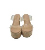 Saboti dama 38, imitatie de piele, transparent - imagine 3