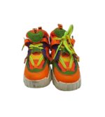 Adidasi dama 36, imitatie de piele, material textil, portocaliu - imagine 3