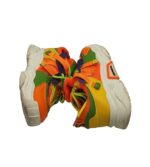 Adidasi dama 36, imitatie de piele, material textil, portocaliu - imagine 4