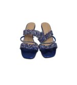 Saboti dama 35, imitatie de piele, albastru - imagine 3