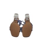 Saboti dama 35, imitatie de piele, albastru - imagine 5