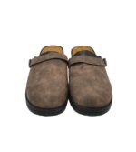 Saboti barbati  45, imitatie de piele, maro - imagine 3