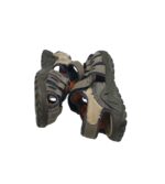 Sandale copii Bama, 31, material textil, piele, gri - imagine 4