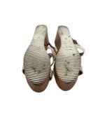 Sandale dama 38, imitatie de piele, alb gri - imagine 3