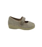 Balerini dama Top Tex, 39, piele intoarsa, gri