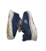 Adidasi dama Skechers, 38, material textil, bleumarin - imagine 4