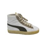 Tenisi barbati Puma, 42, piele intoarsa, imitatie de piele, alb