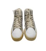 Tenisi barbati Puma, 42, piele intoarsa, imitatie de piele, alb - imagine 3