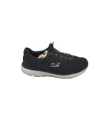 Adidasi dama Skechers, 37, material textil, negru