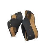Saboti dama Dune, 41, material textil, negru - imagine 4