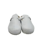 Saboti dama 38, imitatie de piele, piele, alb - imagine 3
