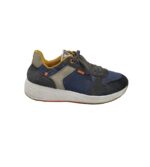 Adidasi barbati Rieker, 44, piele intoarsa, material textil, albastru gri