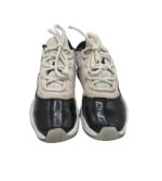 Adidasi dama Jordan, 36, material textil, piele, negru alb - imagine 3