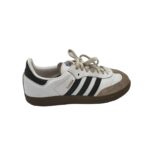 Adidasi barbati Adidas, 45, piele intoarsa, piele, alb