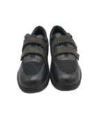 Pantofi dama 42, material textil, piele, negru - imagine 3