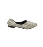 Balerini dama Fashion, 41, material textil, alb gri