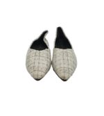 Balerini dama Fashion, 41, material textil, alb gri - imagine 3