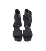 Sandale dama Catwalk, 38, material textil, negru - imagine 3