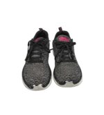 Adidasi dama Skechers, 36, material textil, gri negru - imagine 3