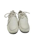 Mocasini barbati  42, imitatie de piele, alb - imagine 3