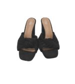 Saboti dama Linzi, 38, material textil, negru - imagine 3