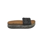 Saboti dama 39, imitatie de piele, negru