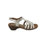 Sandale dama 41, imitatie de piele, alb